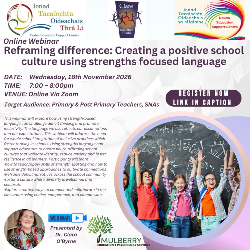 AUT26-11 Reframing difference: Creating a positive school culture using strengths focused language 
